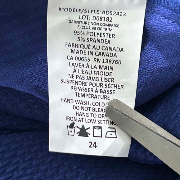 MIDI SKIRT, COBALT BLUE, SIZE 24, MADE IN CANADA!, PULL ON, MICHEL STUDIO for - Picture 5 of 10